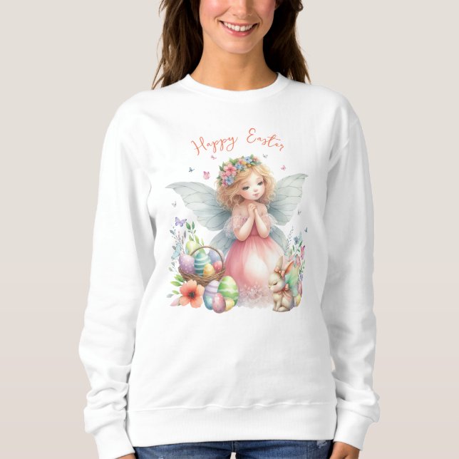 Camiseta Fada da Primavera de Páscoa em Aquarela (Frente)