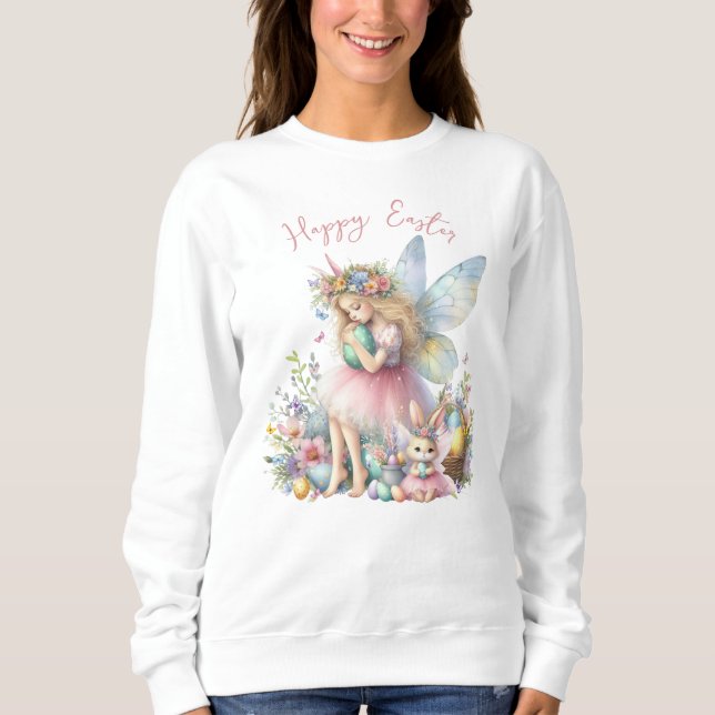 Camiseta Fada da Primavera de Páscoa em Aquarela (Frente)