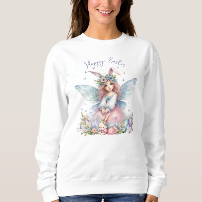 Camiseta Fada da Primavera de Páscoa em Aquarela (Frente)