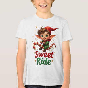 Camiseta Fada da Viagem Natalina Roupa de Natal para Crianç
