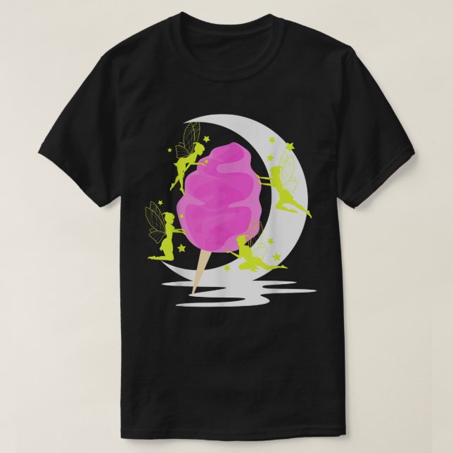 Camiseta Fada De Algodão Docinho Fio Noite Lua (Frente do Design)