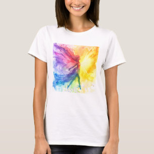 Camiseta Fada De Arco-Íris Whimsso - Cottagecore Encantado