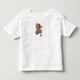 Camiseta Fada de borboleta verde e púrpura da criança