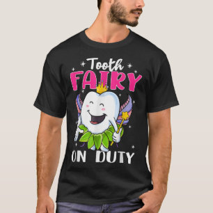 Camiseta Fada De Dente Bestial Em Omissão Dentária Dental D