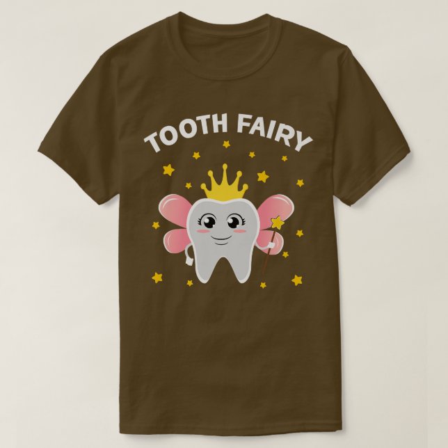 Camiseta Fada De Dente Fada De Halloween Figuram Para A Fac (Frente do Design)