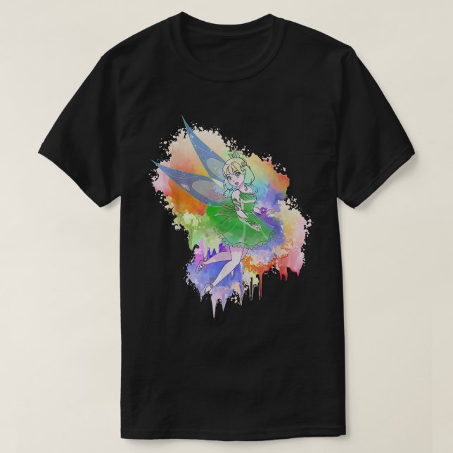 Camiseta Fada De Fada De Fada De Fada De Fairycore Pintar (Frente do Design)
