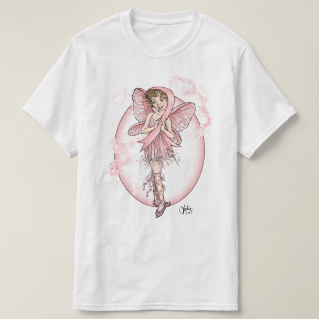 Camiseta Fada de Fita de Fita Rosa (Frente do Design)