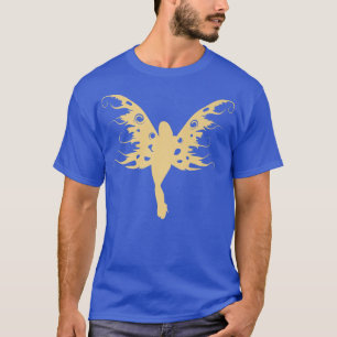 Camiseta fada de granada de chavão de chavão com asas mulhe