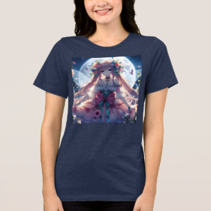 Camiseta Fada de Lua de Flor de Animação