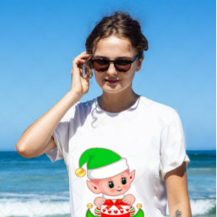 Camiseta Fada de Natal Verde Fofo
