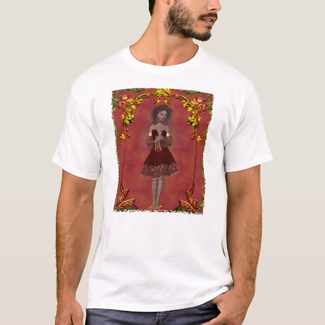 Camiseta Fada de outono Design 2 - Camisa-T Fantasia (Frente)