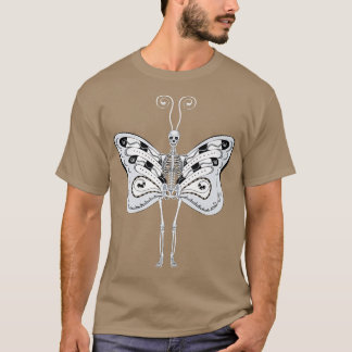 Camiseta Fada de pelúcia do Skeleton grunge Butterf