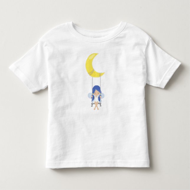 Camiseta Fada De Stardust, Fada Cuta, Fada Num Balanço, Lua (Frente)