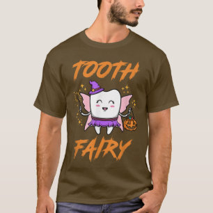 Camiseta Fada Dente Vestindo Feira de Halloween Cuja Fatia