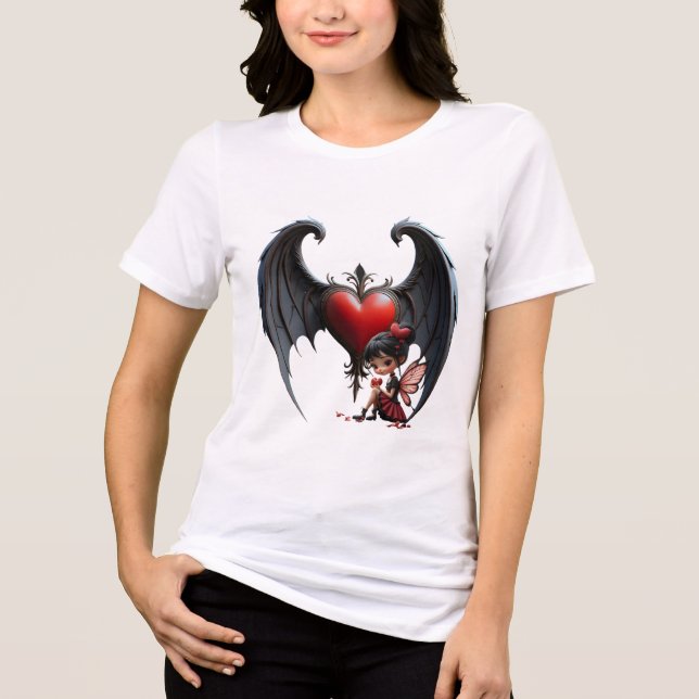 Camiseta Fada do Dia dos Namorados da Lua de Sangue (Frente)