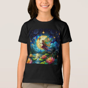 Camiseta Fada do Voo ao Luar de Vidro Colorido