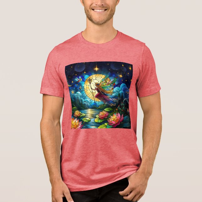 Camiseta Fada do Voo ao Luar de Vitral (Frente)