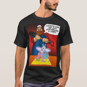 Camiseta Fada Dos Dentes Pegou Quadrinhos Engraçados De Mão