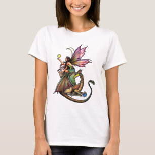 Camiseta Fada dos Orbes do Dragão e Dragão por Molly Harris