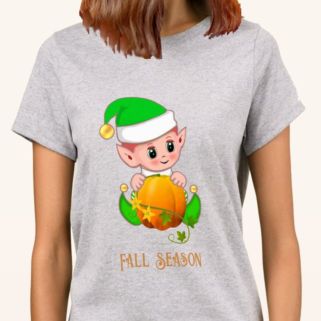 Camiseta Fada Elfo & Abóbora Estação de Outono  (Criador carregado)