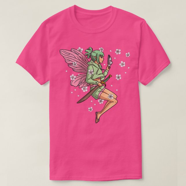 Camiseta Fada Estética Fada Fada Fairycore Garota Kitsune F (Frente do Design)