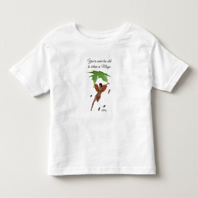Camiseta Fada Fácil Com Asas Marrons Garotas Toddler T-Shir (Frente)