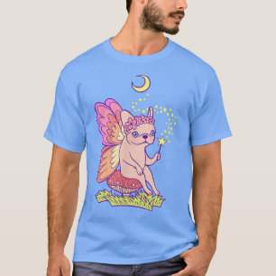 Camiseta Fada Fácil Francesa, Bulldog Francês, Asas, Lua