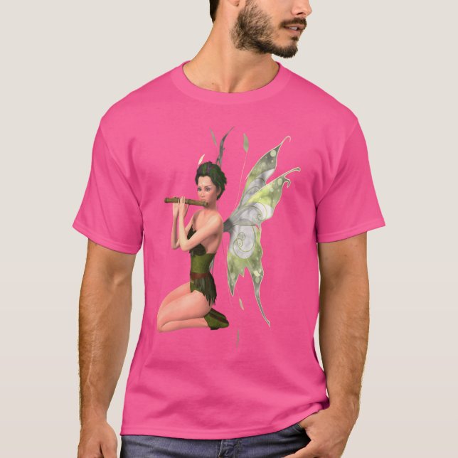 Camiseta Fada Fada Divertida Elf Fairy Fee Fazendo Flute Fi (Frente)