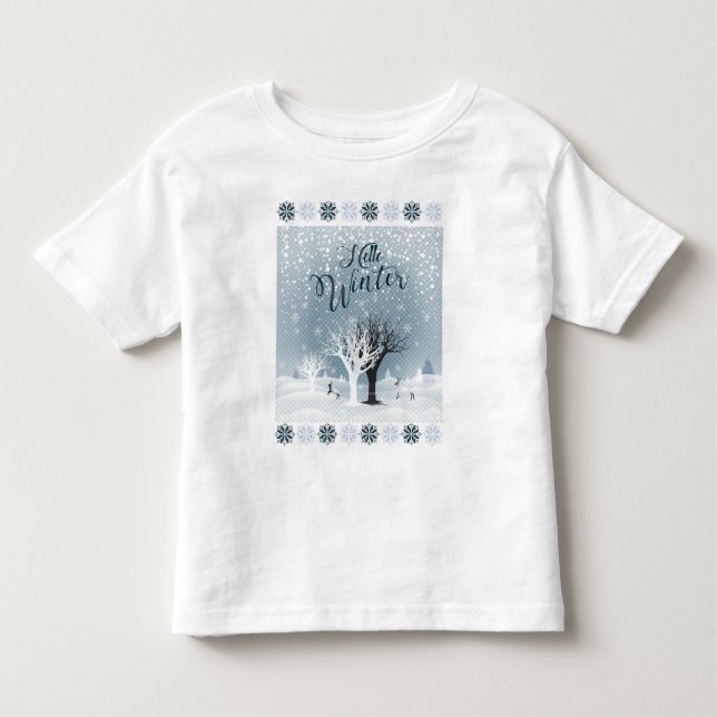 Camiseta Fada Fada Faliada de Inverno, Floresta de Neve Fan (Frente)