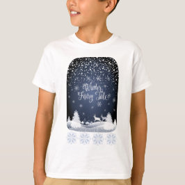 Camiseta Fada Fada Faliada de inverno Floresta de neve fant