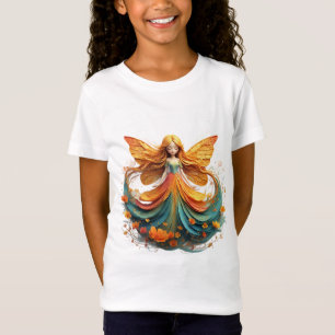 Camiseta Fada Fantasia Encantadora com Asas Coloridas