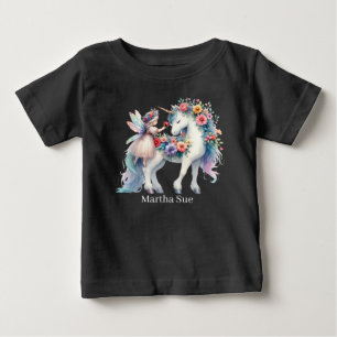 Camiseta Fada fantasia fofa adicionar nome unicórnio