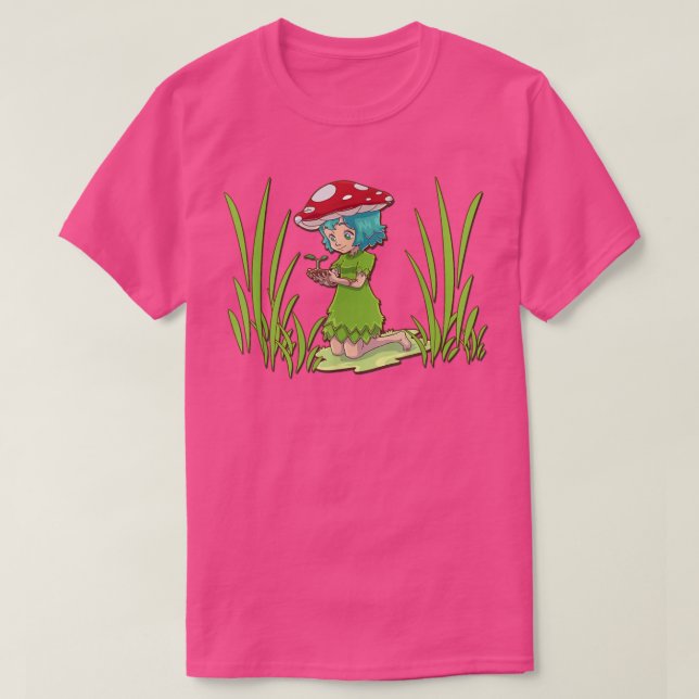 Camiseta Fada Gelada Com Toadstool De Cogumelo Que Para Mul (Frente do Design)