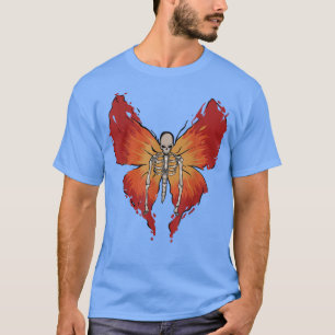 Camiseta Fada Grunge Aestética Borboleta Skeleton Art