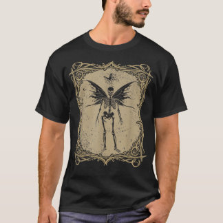Camiseta Fada Grunge Aestética Borboleta Skeleton Fairycor