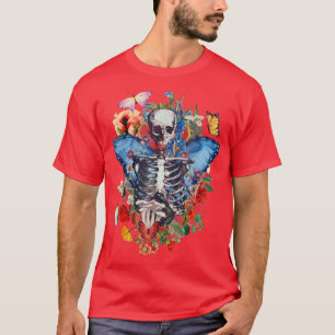 Camiseta Fada Grunge Butterfly Wing Skeleton Fairycore Aes