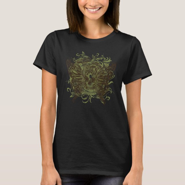 Camiseta Fada Grunge Fairycore Aestesia Skeleton Butterfl (Frente)
