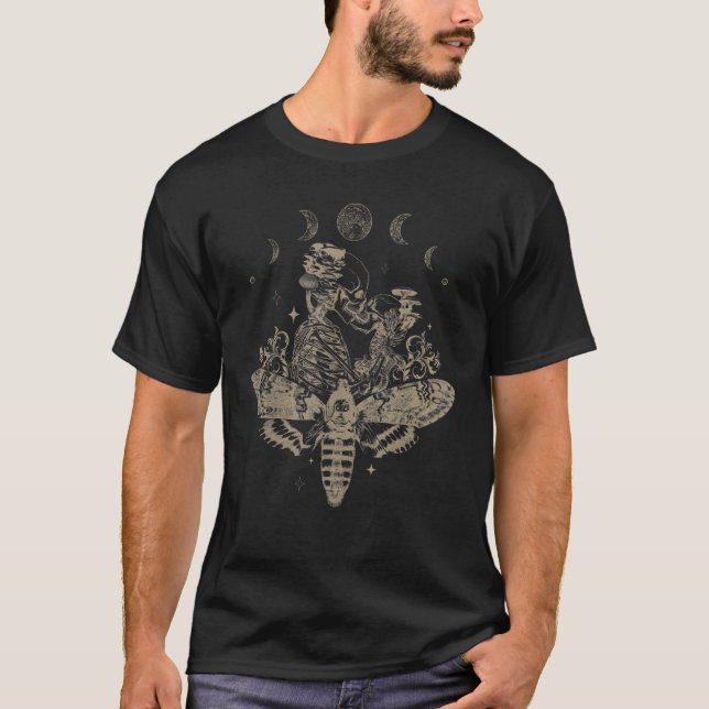 Camiseta Fada Grunge Fairycore Aestético Gótico de esquelet (Frente)