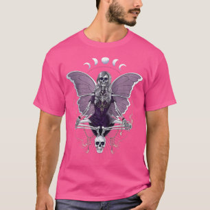 Camiseta Fada Grunge Fairycore Aestético Gótico Esqueleto B
