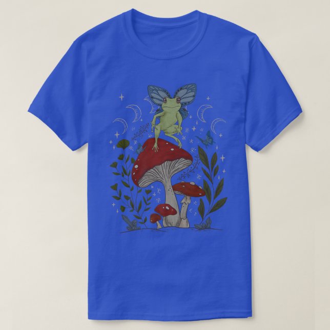 Camiseta Fada Grunge Fairycore Sapo estético borboleta Mu (Frente do Design)