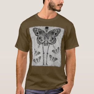 Camiseta Fada Grunge Fairycore Skeleton Borboleta Gótica C