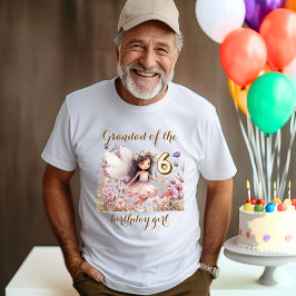 Camiseta Fada Lavanda flor silvestre Avô da menina de anive
