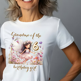 Camiseta Fada Lavanda flor silvestre Avó da menina de anive