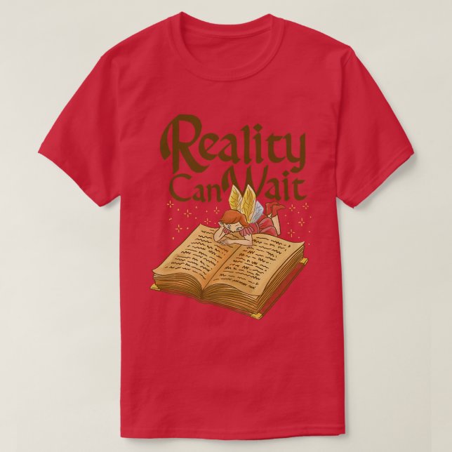 Camiseta Fada Lendo Fantasia Livro Fairytales T-Shir (Frente do Design)
