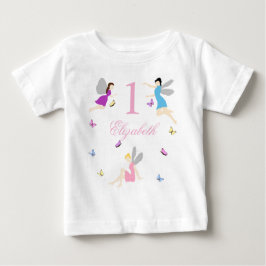 Camiseta Fada Menina de Primeiro Aniversário