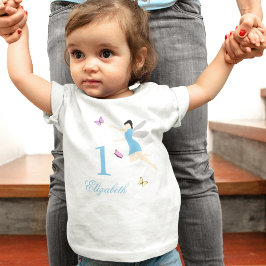 Camiseta Fada Menina de Primeiro Aniversário