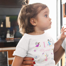 Camiseta Fada Menina de Primeiro Aniversário
