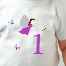 Camiseta Fada Menina de Primeiro Aniversário