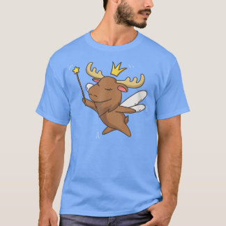 Camiseta Fada Moose Elk Mystical Forest Moose Lover