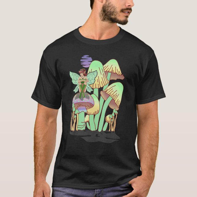 Camiseta Fada Ninfa Sprite Fae Elfa Menina Goblincore Fairy (Frente)